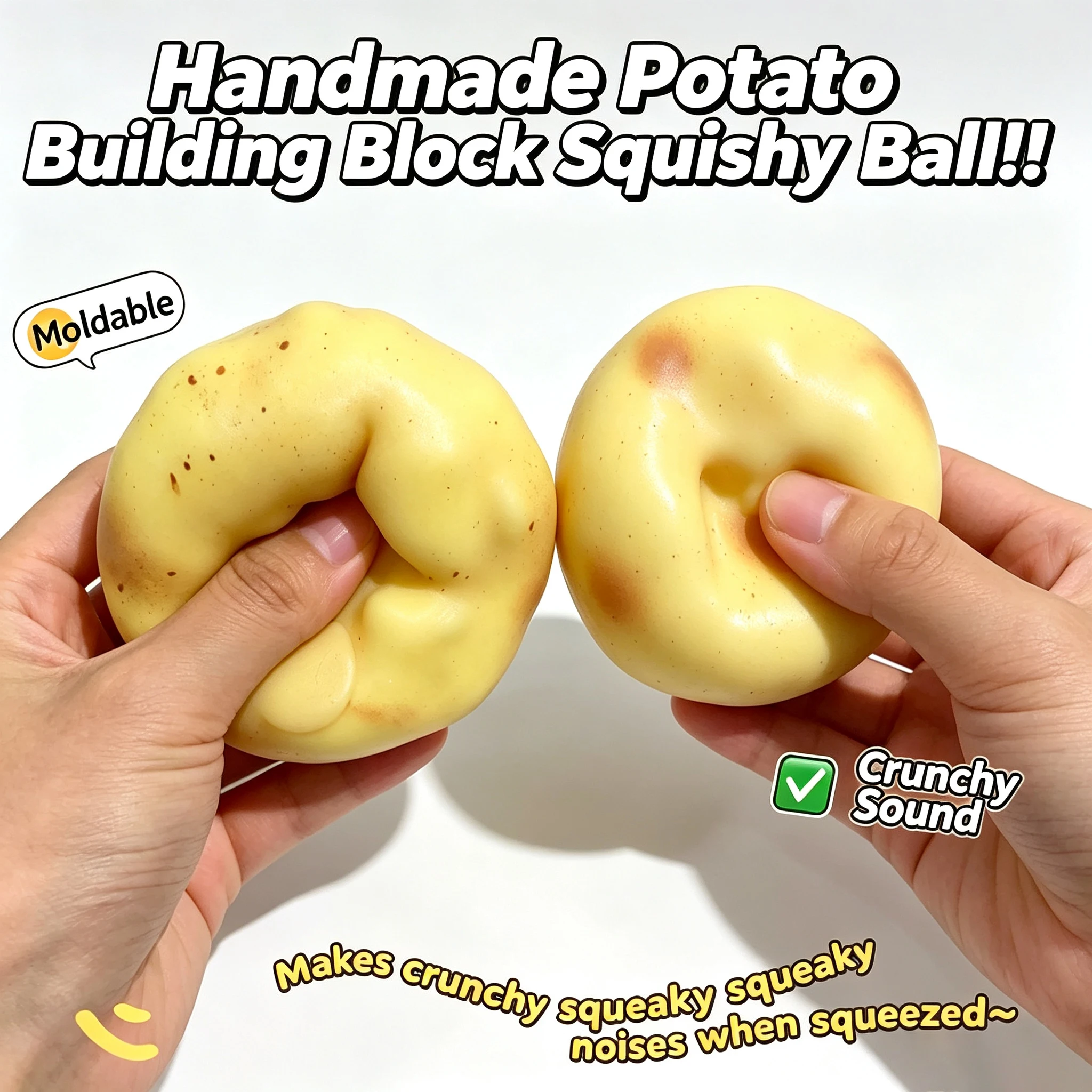 Party Games For Adults - Crunchy Potato Squishy Stress Ball ASMR