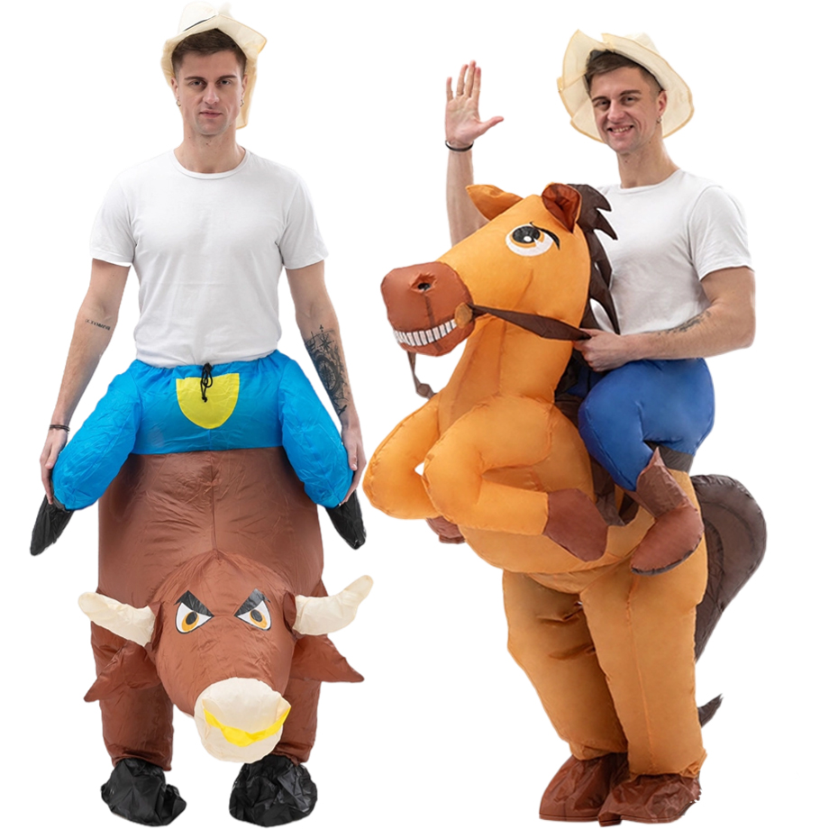 Party Games In Spanish - Fun Inflatable Cowboy Costume for Halloween