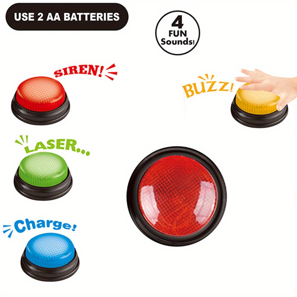 4pcs Lights and Sounds Buzzers - đánh giá và giá Party Games Quiz