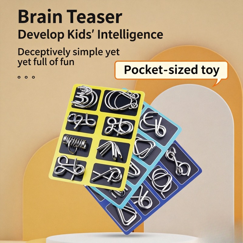 8 Pieces Metal Puzzle Set Clas - đánh giá và giá Party Games Quiz