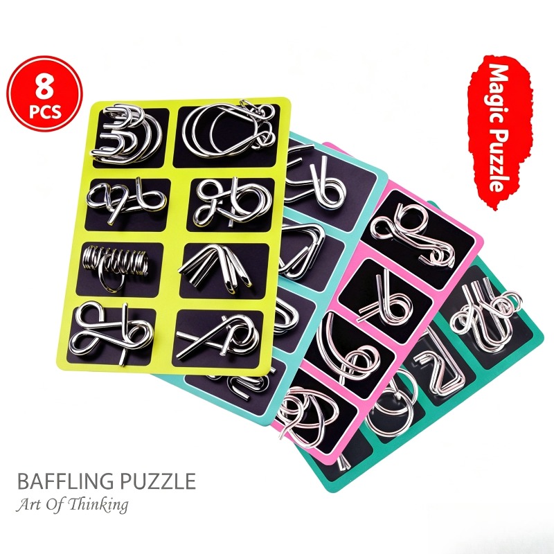 8 Pieces Metal Puzzle Set Clas - đánh giá và giá Party Games Quiz