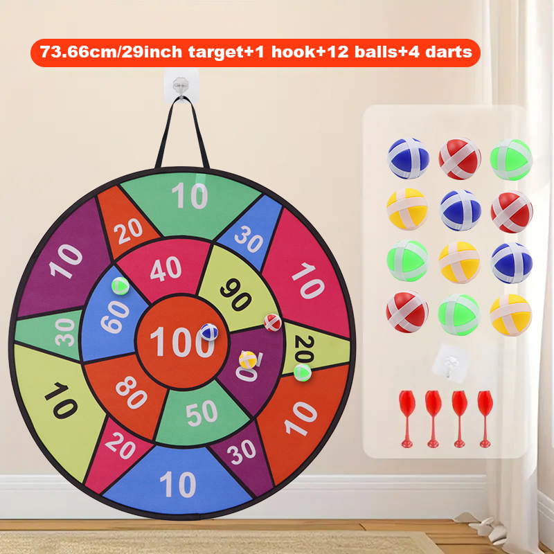 Sticky ball dart board -12 bal - đánh giá và giá Party Games Indoor For 6 12 Year Olds