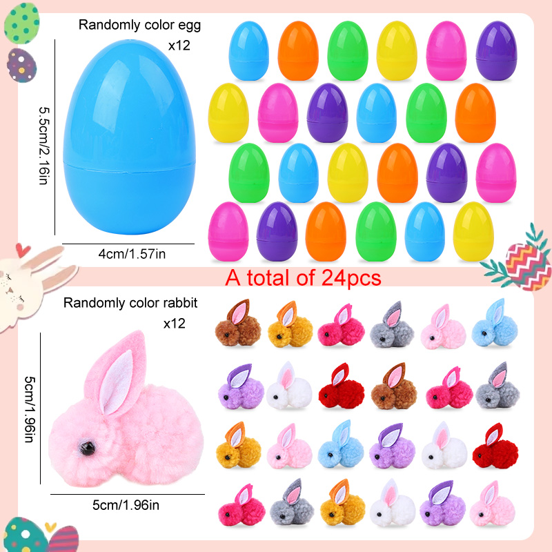 24/48Pcs Cute Easter Egg with  - đánh giá và giá Party Games Egg