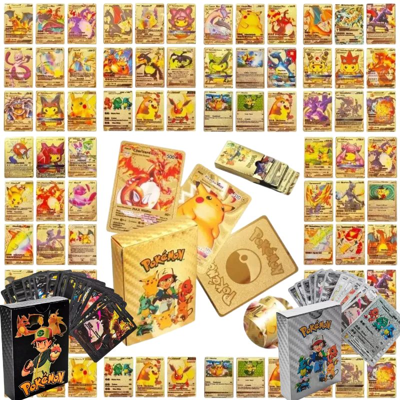 55PCS Cards Vmax GX Gold Foil  - đánh giá và giá Party Games In Spanish
