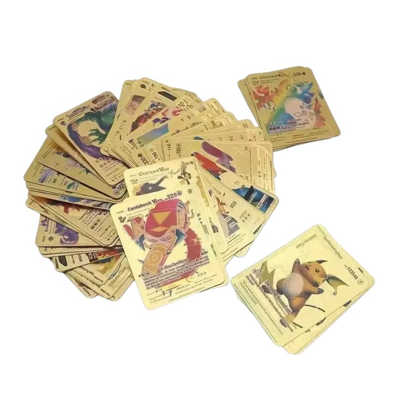 55PCS Cards Vmax GX Gold Foil  - đánh giá và giá Party Games In Spanish