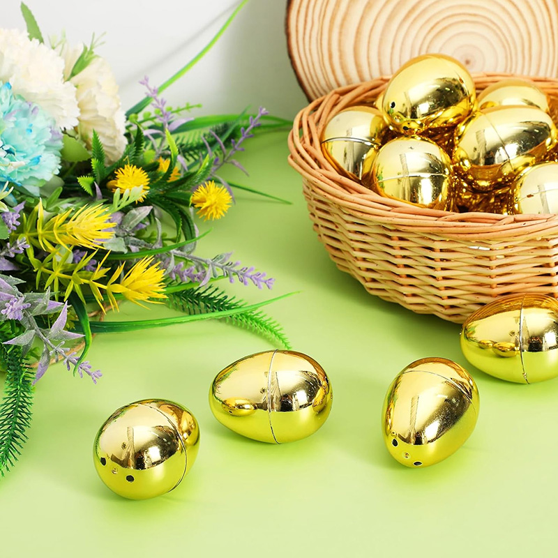 6-24Pcs Golden Easter Eggs Pla - đánh giá và giá Party Games Egg